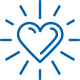 Dark blue heart illustration logo