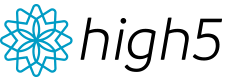 color logo for high5 day program for adults with disabilities