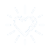 heart illustration logo in white